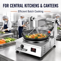 Robot de cuisine professionnel automatique pour cuisson à la wok, avec bras mélangeurs automatiques, pot de 400mm ou 500mm personnalisable