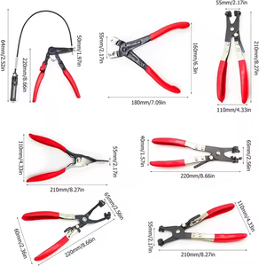 طقم أدوات إصلاح محرك السيارة من أوكسيفو مكون من 9 قطع مع مادة SAE 1045 ومشبك خرطوم مرن وملقط وأداة إزالة للحمل - Product Image 5