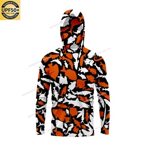 เสื้อตกปลาแห้งเร็ว UPF 50+ แบบสั่งทำขายส่ง แขนยาว พิมพ์ลายแบบ Sublimation ป้องกันรังสียูวี UPF 50+ - Product Image 3