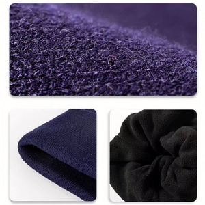 Chapeau d'hiver en velours acrylique tricoté avec pompon en peluche, couleur unie, unisexe, épais, décontracté - Product Image 3