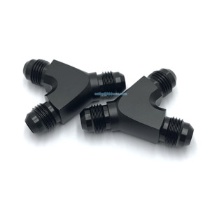 Aluminium 6AN mannelijk naar 2*AN6 <span class=keywords><strong>3</strong></span>-weg Y brandstofslang connector mannelijke flare koppeling union Y blok fitting adapter - Product Image 4