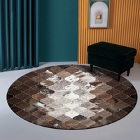 Fabrik preis Luxus wasch bar Patchwork Rindsleder Teppich Teppiche für Wohnzimmer 3D Boden Teppich Matten Teppich für Boden