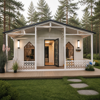 Cabane de jardin préfabriquée de 20 pieds, petite maison modulaire, chalet avec murs en céramique souple pour studio de jardin, maison d'hôtes