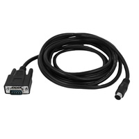 Cable de programación RS232 dB9 hembra a 8 pines Mini DIN macho