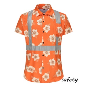 Tissu fluorescent haute visibilité, chemise de sécurité réfléchissante, vêtements de sécurité pour la construction, la pêche nocturne, vêtements de plage - Product Image 1