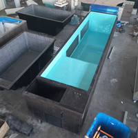 Piscine hors sol préfabriquée pour jardin familial, prix abordables, grande taille 20ft 40ft, en fibre de verre, type conteneur maritime