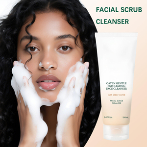 Exfoliante Facial de Espuma Rica de Avena de Marca Privada para una Hidratación Duradera, Limpiador Facial Exfoliante de 150 ml - Product Image 3