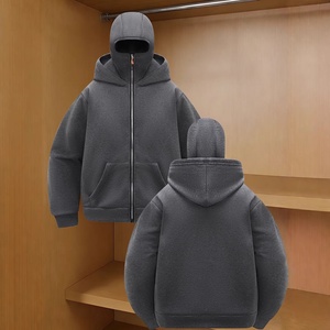 <span class=keywords><strong>Felpa</strong></span> con Cappuccio da <span class=keywords><strong>Uomo</strong></span> con Zip, Nuova Moda Primavera 2025, Stile Streetwear, 250g, Doppio Cappuccio, in Poliestere, Vestibilità Ampia - Product Image 2