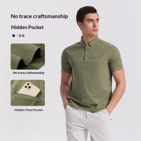 Polo de golf pour homme, toucher frais, sans coutures, séchage rapide, manches courtes, pour un look décontracté, logo et couleur personnalisés
