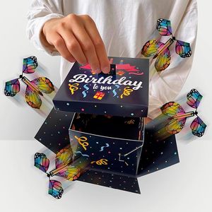 Tốt nghiệp nổ bay bướm bất ngờ có thể gập lại Quà tặng hộp các tông bao bì cho bữa tiệc tốt nghiệp sinh nhật lễ kỷ niệm - Product Image 4