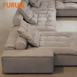 Sofá Modular Seccional Puruo, Plegable, Cómodo, de Diseño Moderno, con Cama, para Sala de Estar, Tipo Nube - Product Image 4