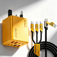Chargeur mural rapide USB-C PD 240W avec 8 ports (4 USB + 4 Type C) - Adaptateur secteur pour téléphone portable QC 3.0 - Prise EU/US/UK