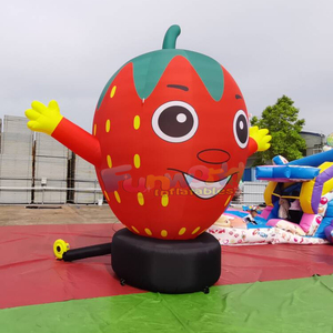 Mascotte publicitaire gonflable géante en forme de fraise pour publicité extérieure, avec souffleur d'air - Product Image 2