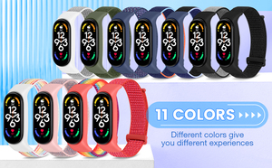 Correa de Reloj de Nailon Ajustable con Velcro para <span class=keywords><strong>Amazfit</strong></span> Band 5, para <span class=keywords><strong>Hombre</strong></span> y Mujer - Product Image 6
