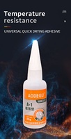 AODEGU A1-20g usine directe forte adhésif à séchage rapide forte séchage rapide métal PVC faible blanc adhésif fort