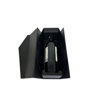 Caja de Vino Magnética Plegable Negra de Lujo Personalizada al por Mayor con Grabado para Empaque de Vodka y Refrescos, Empaque de Cartón