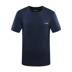 Camiseta personalizada de poliéster 50% RPET para hombre, ropa reciclada, 50% de tela de Bambú