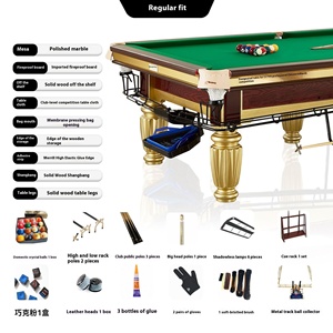 Mesa de Billar Personalizable Meilian Star, Estilo Chino Estándar, Black Eight T5, Patas Doradas, Cuero Genuino, Snooker T5 - Product Image 2