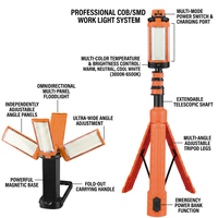 Lampe de camping LED rechargeable, pliable et télescopique, avec support magnétique et crochet pour lampe frontale, idéale pour les situations d'urgence en extérieur