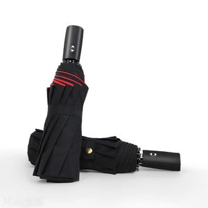 Parapluie portable auto-pliant double couche au design moderne avec structure en métal et fibre de verre, en tissu pongé 190T, idéal pour les voyages - Product Image 1