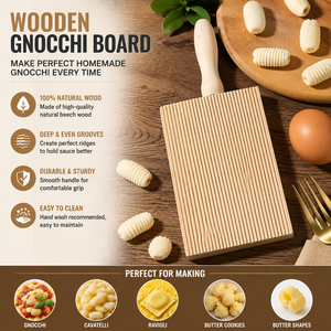 Tavola <span class=keywords><strong>in</strong></span> Legno Artigianale Ecologica per Pasta e Gnocchi, Spremi-Pasta Naturale per Pasta e Gnocchi - Product Image 1