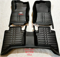 4X4Hot pressé nouveau Design Pvc cuir deux rangées tapis de sol de voiture haute qualité tapis de voiture spéciaux pour Toyota Hilux 2016-2022