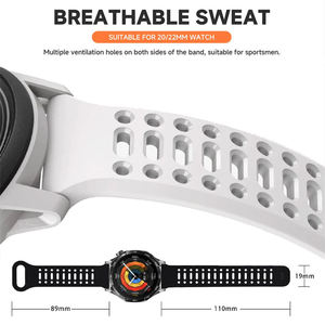 Correas Deportivas Transpirables de un Solo Clic para Relojes <span class=keywords><strong>Huawei</strong></span> de 20 mm y 22 mm, Correa Deportiva para Garmin y Xiaomi - Product Image 2