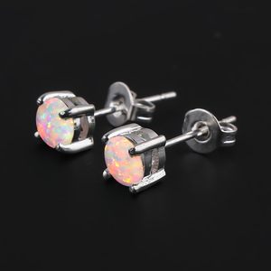 Pendientes de ópalo YASHEE redondos chapados en plata para uso diario de mujer - Product Image 3