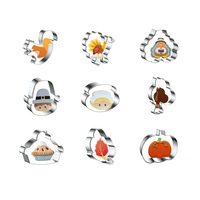2026 Thanksgiving Biscuit Cookie Moule Cortador De Galletas En Acier Inoxydable Turquie Feuille D'érable Thanksgiving Cookie Cutter Ensemble