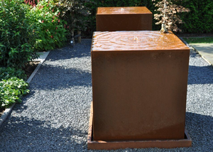 Fuente de Agua Decorativa para Jardín o Patio Trasero, Cascada de Acero Corten - Product Image 4