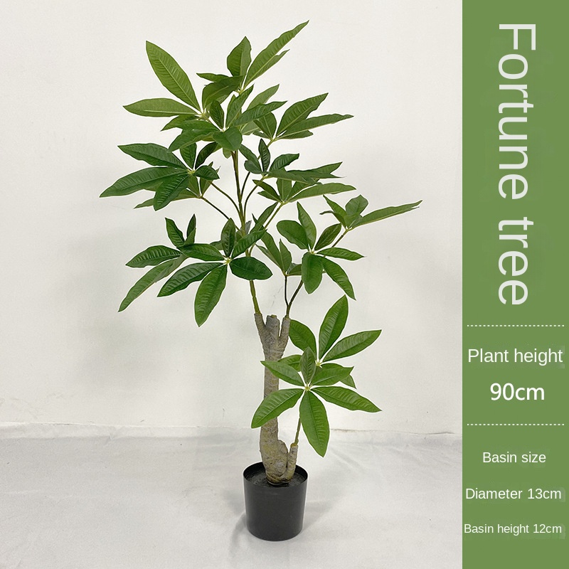 Planta de dinero verde de 90 cm con 102 hojas.