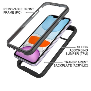 ร่างกายเต็มรูปแบบกรณีที่ทนทาน Built-In Touch <span class=keywords><strong>Sensitive</strong></span> Anti-Scratch ป้องกันหน้าจอ TPU กันชนกรณีสำหรับ IPhone12 Series - Product Image 4