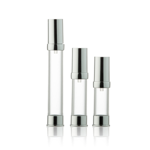 ขวดพลาสติกใสแบบสุญญากาศขนาด 10 มล. พร้อมหัวปั๊มสีเงิน ขายส่ง - Product Image 1