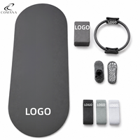 Tapis de yoga COMANA personnalisé avec logo, en caoutchouc naturel écologique, forme ovale, tapis de yoga en PU, forme de pilule, arqué, épais, pour Pilates et Yoga