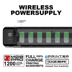 <span class=keywords><strong>Ozer</strong></span> Imprimante de pochoir de tatouage sans fil Copieur thermique Machine de transfert de tatouage Imprimante de tatouage professionnelle - Product Image 6