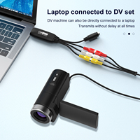 Tarjeta Capturadora de Audio y Video USB2.0 1080P RCA con Cable USB para Cámara, Laptop, TV, para Grabación VHS (Windows/Mac/Linux)