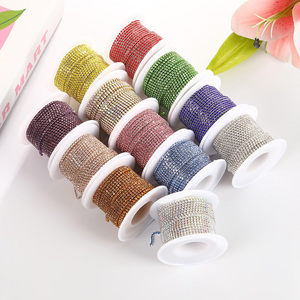 Cadena de Diamantes de Imitación Brillantes Premium para Manualidades, Decoración Flexible Resistente al Óxido para Ropa, Zapatos, Bolsos y Manualidades - Product Image 2