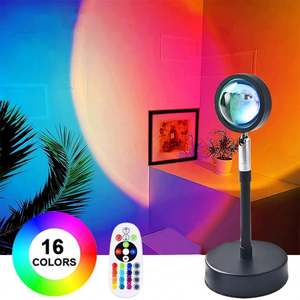 Lámpara de Atmósfera USB de Aluminio con Proyector de Luz LED de 16 Colores, Lámpara Inteligente RGB con Efecto Arcoíris y Control Remoto - Product Image 1