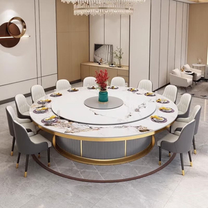Juego de mesa de comedor redonda de 20 asientos con buffet y muebles de mesa <span class=keywords><strong>Lazy</strong></span> <span class=keywords><strong>Susan</strong></span> para restaurantes de hotel - Product Image 4