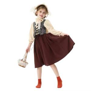 Disfraz de Princesa Medieval Europea Vintage para Niñas, Estilo Granja Pastoral, para Halloween - Product Image 5