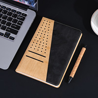 Coffret Cadeau Carnet d'Affaires Personnalisé avec Logo, Journal en Cuir PU de Luxe, Reliure Collée, Stylo en Bambou, Cadeaux Promotionnels d'Entreprise