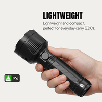 Linterna LED Recargable Tipo C de 86g, 1200mAh, 3W, Ligera y Compacta, con Batería Reemplazable, Luz Estroboscópica de Alta y Baja Potencia