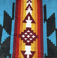 Jeté en jacquard doublé en sherpa, motif sud-ouest (impression navajo), respirant et écologique, technique de tricotage personnalisée