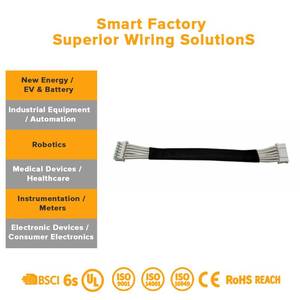 สายเคเบิลเซ็นเซอร์แบบขด Modbus และขั้วต่อแบบกดดึง 6 ขา สำหรับชุดคอยล์พัดลมและชุดสายไฟควบคุมระบบอัตโนมัติทางอุตสาหกรรม - Product Image 3