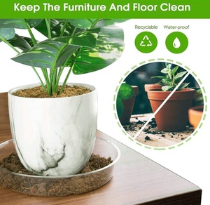 Sous-plateaux pour plantes, lot de 20, 6/8/10/12 pouces, sous-plateaux transparents en plastique pour pots de <span class=keywords><strong>fleurs</strong></span>, plateaux de récupération d'eau pour pots de <span class=keywords><strong>fleurs</strong></span> d'intérieur et d'extérieur - Product Image 3