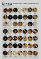 Boutons de chemise en résine polie à 4 trous, écologiques, fantaisie, avec logo personnalisé pour vêtements