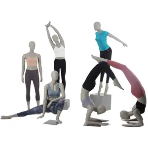 clothing store exercise window display yoga fitness female Mannequin torso body fiberglass