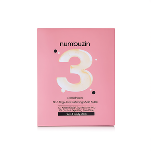 Mascarilla Facial Coreana Numbuzin No.3 Tingle Pore Softening Sheet Mask (10 Unidades) para Control de Grasa y Exfoliación de Poros - Product Image 2