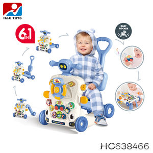 <span class=keywords><strong>Andador</strong></span> de carrito de bebé con forma de León 2 en 1 de dibujos animados de plástico barato - Product Image 6