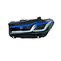 Ensemble de phares LED laser pour Série 5 G30/G38 2018-2023, style M5 Competition, avec feux de jour bleus (DRL) 55W, Plug-and-Play